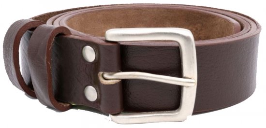 D555 Liam Hand Crafted Real Leather Belt, 3,7cm - Curele - Curele Bărbați Mărimi Mari