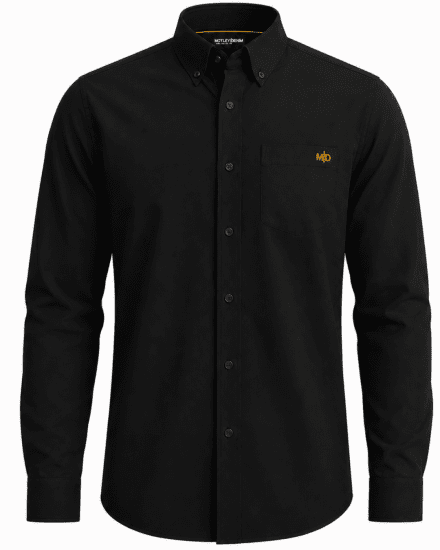 Motley Denim Lisbon Long Sleeve Shirt Black - Cămăși - Cămăși Bărbați Mărimi Mari