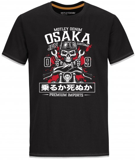 Motley Denim T-shirt Ludlow Black - Tricouri - Tricouri Bărbați Mărimi Mari