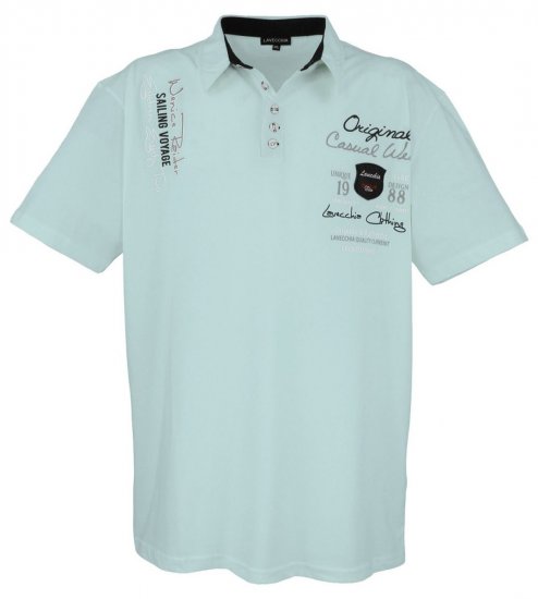 Lavecchia 610 Tricou cu guler Verde mentă - Tricouri polo - Tricouri Polo Bărbați Mărimi Mari