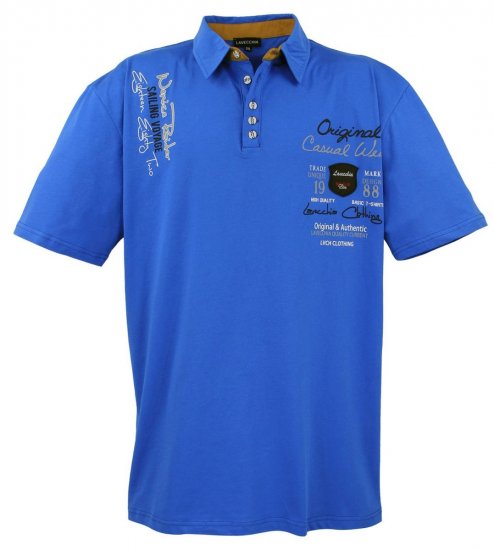 Lavecchia 610 Tricou cu guler Albastru regal - Tricouri polo - Tricouri Polo Bărbați Mărimi Mari