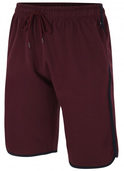 Kam Jeans 3312 Jersey Gym Shorts Burgundy - Pantaloni trening - Pantaloni Trening Bărbați Mărimi Mari