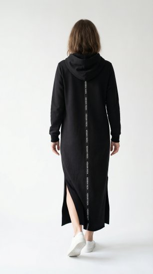 Nora Mikken MARI Maxi Hoodie Dress Black - Pulovere & hanorace - 