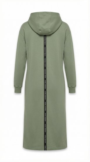 Nora Mikken MARI Maxi Hoodie Dress Green - Pulovere & hanorace - 