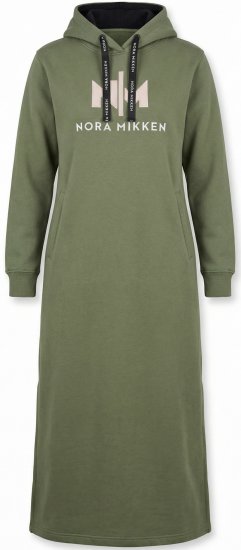 Nora Mikken MARI Maxi Hoodie Dress Green - Pulovere & hanorace - 