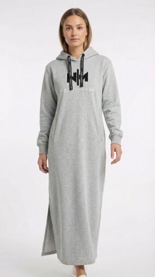 Nora Mikken MARI Maxi Hoodie Dress Grey - Pulovere & hanorace - 