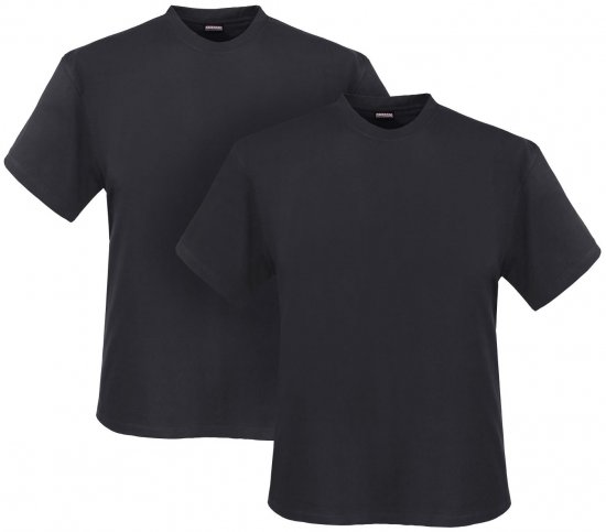 Adamo Marlon Comfort fit 2-pack T-shirt Charcoal - Tricouri - Tricouri Bărbați Mărimi Mari