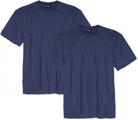 Adamo Marlon Comfort fit 2-pack T-shirt Denim Blue - Tricouri - Tricouri Bărbați Mărimi Mari