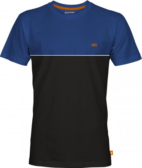 Motley Denim Athens Two-Toned T-Shirt Black/Royal Blue - Tricouri - Tricouri Bărbați Mărimi Mari