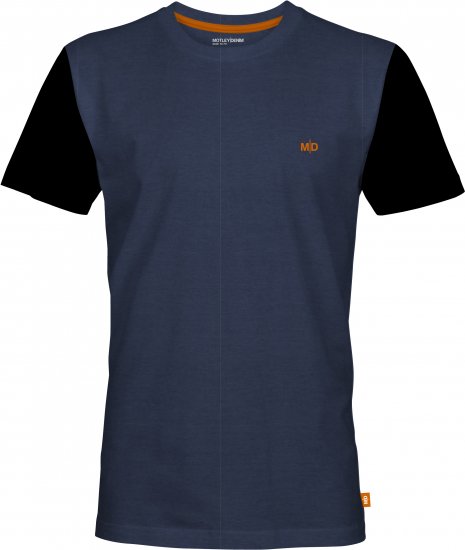 Motley Denim Granada Black Short Sleeved T-Shirt Dark Indigo - Tricouri - Tricouri Bărbați Mărimi Mari