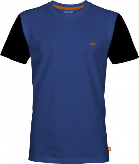 Motley Denim Granada Black Short Sleeved T-Shirt Royal Blue - Tricouri - Tricouri Bărbați Mărimi Mari