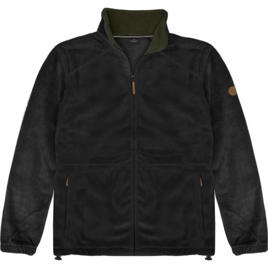 Double Outfitters MFT-7088 Fleece Full-Zip Jacket Black - Geci - Geci Bărbați Mărimi Mari