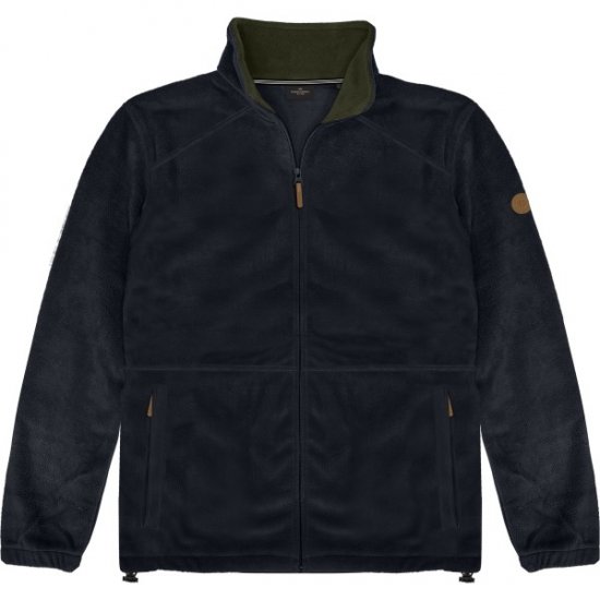 Double Outfitters MFT-7088 Fleece Full-Zip Jacket Navy - Geci - Geci Bărbați Mărimi Mari