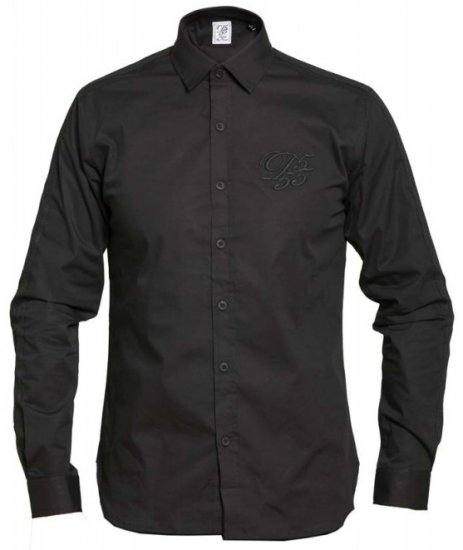 D555 Michael Couture Stretch Shirt Black - Cămăși - Cămăși Bărbați Mărimi Mari