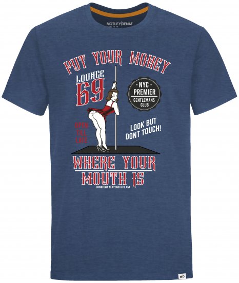 Motley Denim T-shirt Midtown Dark Indigo - Tricouri - Tricouri Bărbați Mărimi Mari
