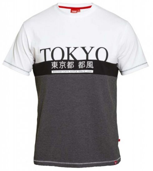 D555 Morris T-shirt Charcoal - Tricouri - Tricouri Bărbați Mărimi Mari