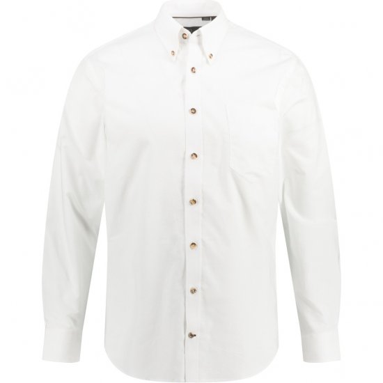 JP1880 Shirt Modern Fit Traditional Stag Horn White - Cămăși - Cămăși Bărbați Mărimi Mari