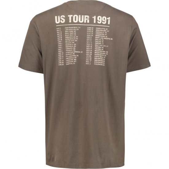 JP1880 T-Shirt Skull Print Guns N Roses Khaki - Tricouri - Tricouri Bărbați Mărimi Mari