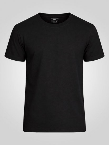 D555 Smartly Tricou guler rotund Neagră 5 bucăți - Tricouri - Tricouri Bărbați Mărimi Mari