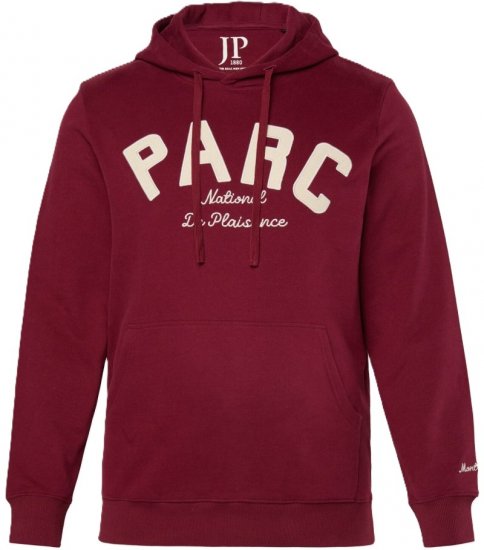 JP1880 Hoodie with Embroidery Aubergine Tall - ÎMBRĂCĂMINTE BĂRBAȚI MT-6XLT - Tall dimensiuni bărbați