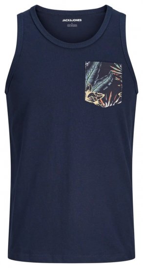 Jack & Jones Honolulu Pocket Tanktop Navy - Tricouri - Tricouri Bărbați Mărimi Mari