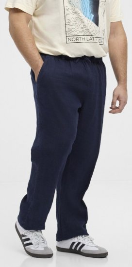 North Latitude 51142 Pantaloni din in cu talie elastică Bleumarin - Blugi & pantaloni - Blugi & Pantaloni Bărbați Mărimi Mari