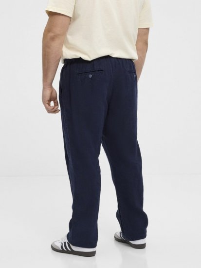 North Latitude 51142 Pantaloni din in cu talie elastică Bleumarin - Blugi & pantaloni - Blugi & Pantaloni Bărbați Mărimi Mari