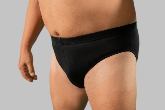 20 Nodi Stretch Cotton Briefs with Embroidered Side Label Black - Lenjerie intimă & costum baie - Lenjerie Intimă Bărbați Mărimi Mari