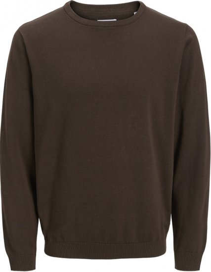 Jack & Jones BASIC Knitted Sweater Brown - Pulovere & hanorace - Pulovere & Hanorace Bărbați Mărimi Mari