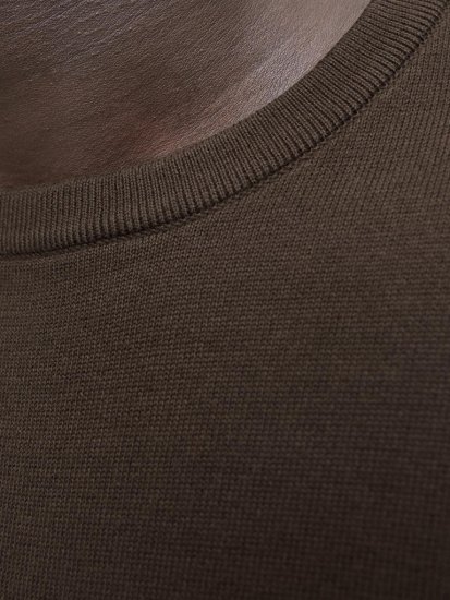 Jack & Jones BASIC Knitted Sweater Brown - Pulovere & hanorace - Pulovere & Hanorace Bărbați Mărimi Mari