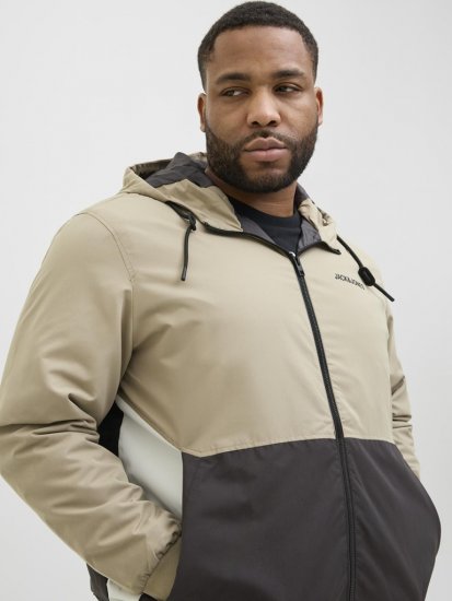 Jack & Jones Rush Bomber Hoodie Grey - Geci - Geci Bărbați Mărimi Mari