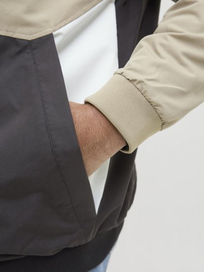 Jack & Jones Rush Bomber Hoodie Grey - Geci - Geci Bărbați Mărimi Mari