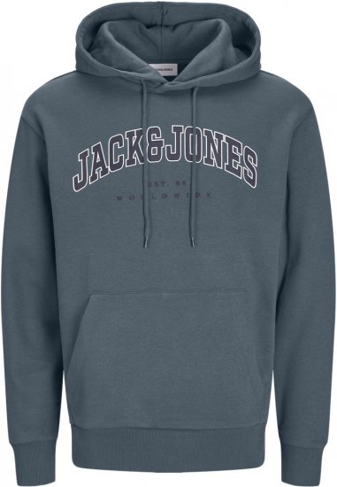 Jack & Jones CALEB Hoodie Blue - Pulovere & hanorace - Pulovere & Hanorace Bărbați Mărimi Mari