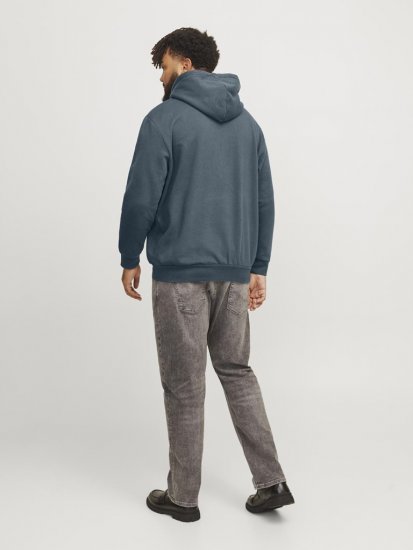 Jack & Jones CALEB Hoodie Blue - Pulovere & hanorace - Pulovere & Hanorace Bărbați Mărimi Mari
