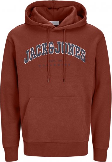 Jack & Jones CALEB Hoodie Red - Pulovere & hanorace - Pulovere & Hanorace Bărbați Mărimi Mari