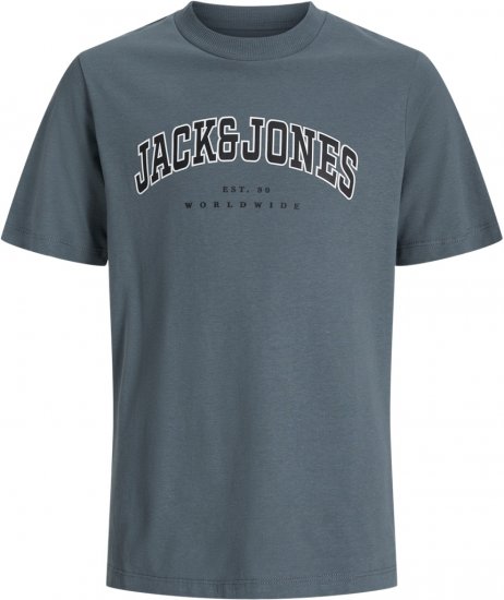 Jack & Jones Caleb Varsity T-Shirt Grey - Tricouri - Tricouri Bărbați Mărimi Mari