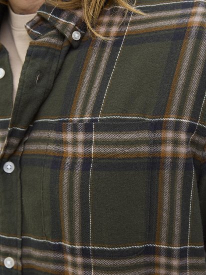Jack & Jones Classic Flannel Long Sleeve Shirt Green - Cămăși - Cămăși Bărbați Mărimi Mari