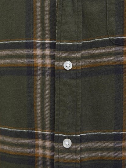 Jack & Jones Classic Flannel Long Sleeve Shirt Green - Cămăși - Cămăși Bărbați Mărimi Mari