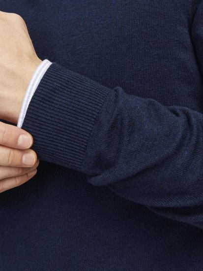 Jack & Jones Emil Knitted Pullover Blue - Pulovere & hanorace - Pulovere & Hanorace Bărbați Mărimi Mari