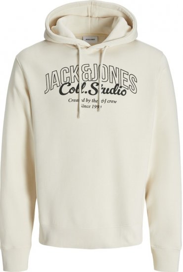 Jack & Jones Makoto Hoodie White - Pulovere & hanorace - Pulovere & Hanorace Bărbați Mărimi Mari