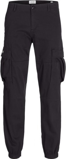 Jack & Jones Jonnie Cuffed Cargo Pants Black - Blugi & Pantaloni - Blugi & Pantaloni Bărbați Mărimi Mari