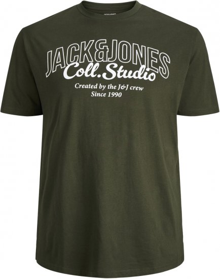 Jack & Jones Makoto T-shirt Green - Tricouri - Tricouri Bărbați Mărimi Mari