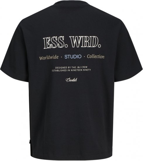 Jack & Jones Urban Edge Studio T-shirt Black - Tricouri - Tricouri Bărbați Mărimi Mari