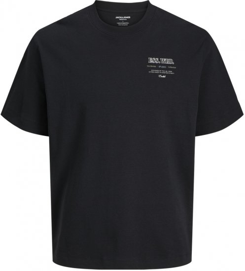 Jack & Jones Urban Edge Studio T-shirt Black - Tricouri - Tricouri Bărbați Mărimi Mari