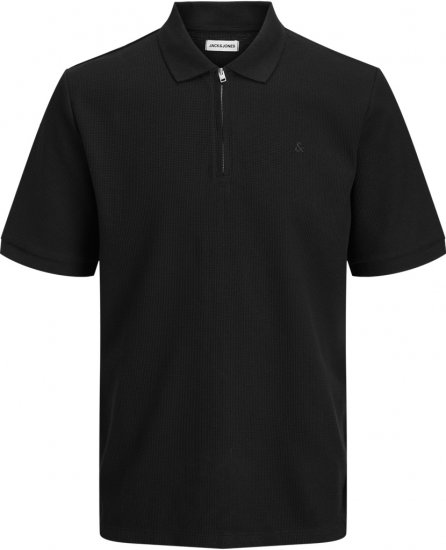 Jack & Jones Austin Polo Short Sleeve Black - Tricouri polo - Tricouri Polo Bărbați Mărimi Mari