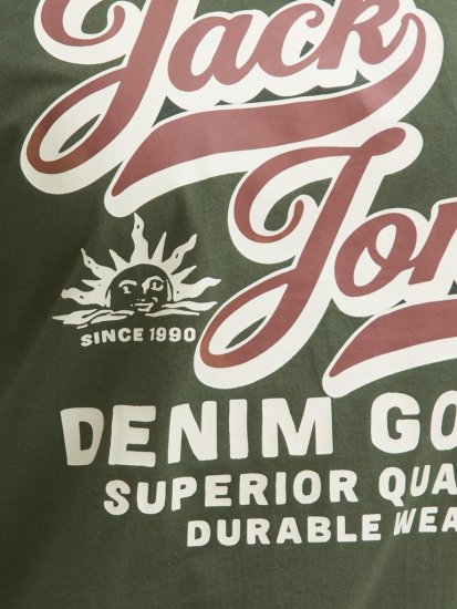 Jack & Jones Logo 2COL T-Shirt Green - Tricouri - Tricouri Bărbați Mărimi Mari