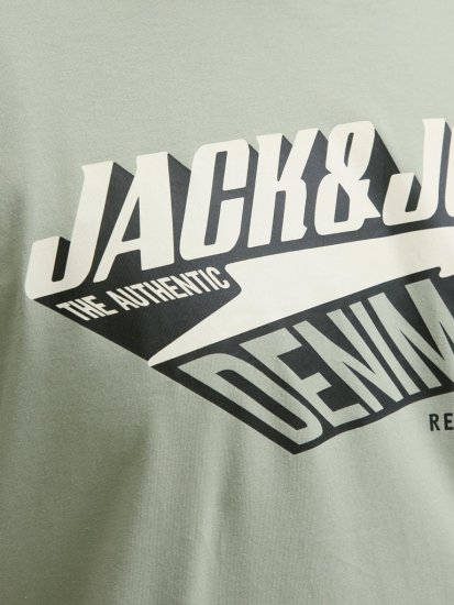 Jack & Jones Logo 2COL T-shirt Iceberg Green - Tricouri - Tricouri Bărbați Mărimi Mari
