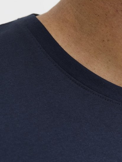 Jack & Jones Logo 2COL T-Shirt Blue - Tricouri - Tricouri Bărbați Mărimi Mari