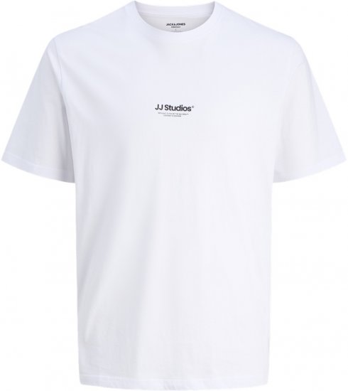 Jack & Jones Soho T-Shirt White - Tricouri - Tricouri Bărbați Mărimi Mari