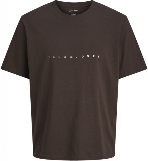 Jack & Jones STAR T-shirt Brown - Tricouri - Tricouri Bărbați Mărimi Mari